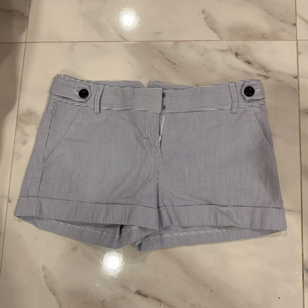 Express women’s shorts , size 8, blue and white stripes